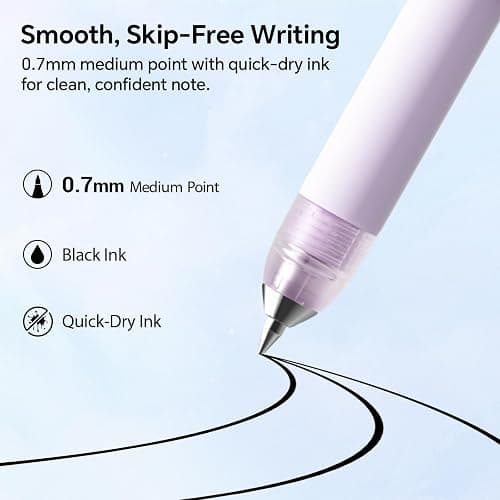 WRITECH Morph Extendable Gel Pens: 0.7mm Medium Point Black Ink Pocket-to-Full-Size Design Translucent Soft Grip Barrel Includes 2 Pens and 2 Refills Dual-Length Pocket Pen 4.6" to 6.1" thumbnail 5