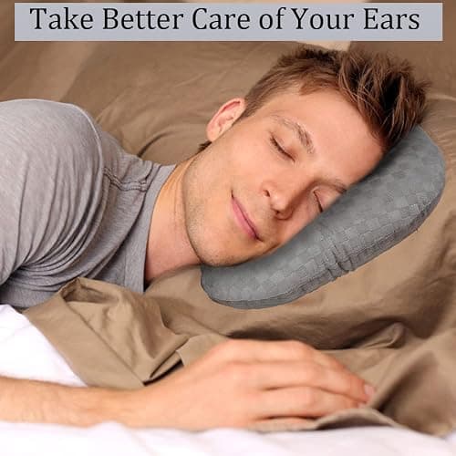 Wuronsa Ear Piercing Pillow for Side Sleepers with an Ear Hole for CNH and Ear Pain Ear Inflammation Pressure Sores, Cotton O-Shaped Side Sleeping Pillow, Ear Guard Pillow thumbnail 5