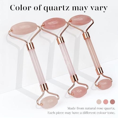 BAIMEI Jade Roller & Gua Sha, Face Roller, Facial Beauty Roller Skin Care Tools, Self Care Gift for Men Women, Massager for Face, Eyes, Neck, Relieve Fine Lines and Wrinkles - Rose Quartz thumbnail 9