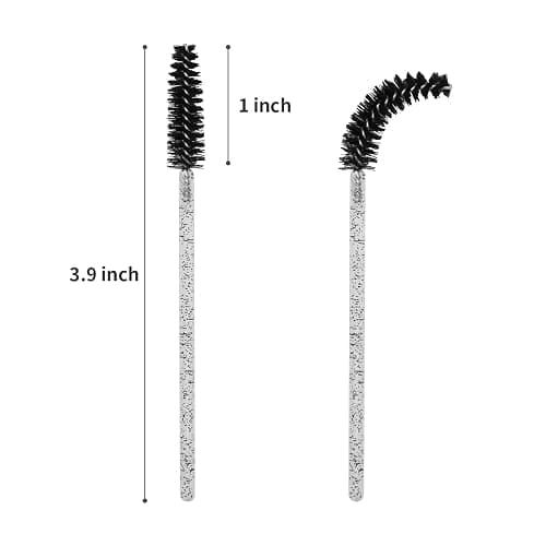 CHEFBEE 100PCS Disposable Eyelash Brush, Mascara Wands Makeup Brushes Applicators Kits for Eyelash Extensions and Eyebrow with Container (Black) thumbnail 5