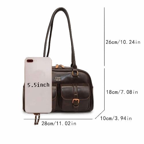 vintage shoulder bag for women, stand oil bag handbags, small cute y2k leather purses, brown hobo bags bolsos para mujeres, summer popular designer purses for women 2025 thumbnail 6