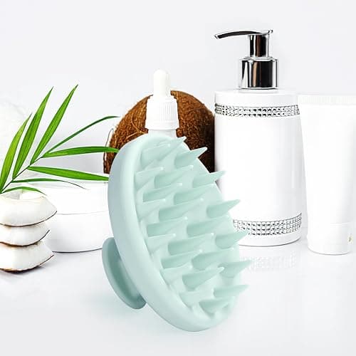 Meartchy Silicone Scalp Massager, Scalp Scrubber for Hair Growth with Soft Bristles, Scalp Exfoliator Brush Dandruff Removal Shampoo Brush for Wet Dry Scalp Care (Mint Green) thumbnail 5