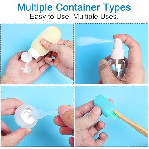 ZTMY Travel Bottles Set for Toiletries,15PCS Travel Accessories Leakproof Squeezable Travel Bottles Refillable Containers Kit Empty Containers with Bags for Cosmetic Shampoo Lotion Liquids thumbnail 4