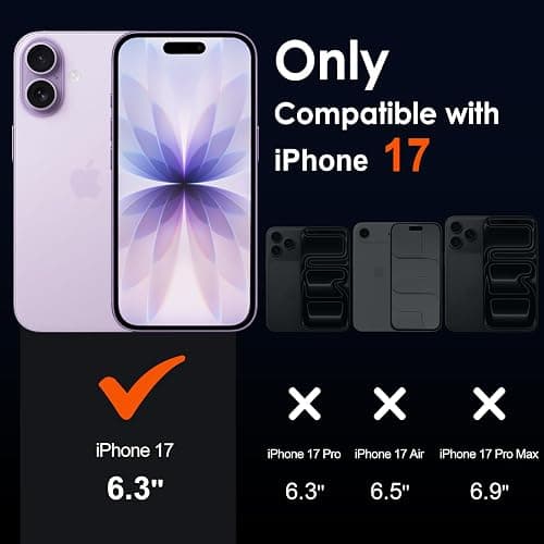 ivoler Clair Coque pour iPhone 17, avec 2 Pièces Verre Trempé, Anti-Jaunissement Protection Militaire Étui de Mince Bumper Housse - Transparente thumbnail 2