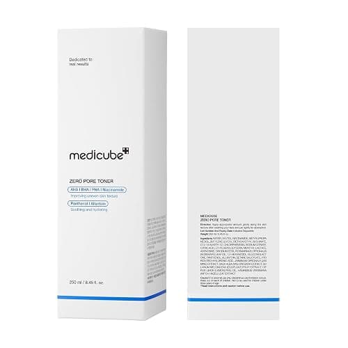 medicube Zero Pore Toner I Exfoliating & Hydrating Blue Bottle Water Toner with AHA, BHA, PHA, Niacinamide, and Panthenol | Korean Skin Care for Pores, Texture, and Moisture Care (8.45 fl. oz.) thumbnail 8
