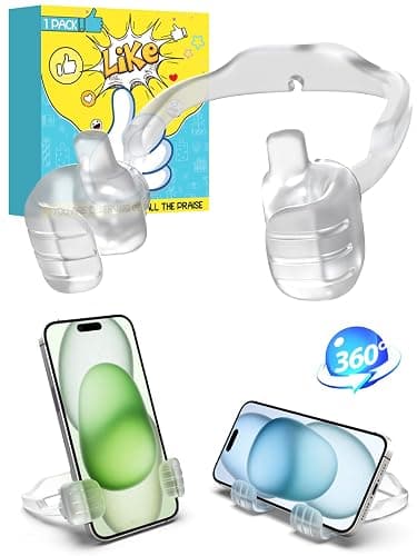 Easter Basket Stuffers Essentials for Teens Girls Boys Kids Adults Cell Phone Stand: UPGRADE Adjustable Thumbs Up Lazy Phone Holder for Desk Cool Gadgets Fun Easter Gifts for Adults Men Women Teenage - Image 1