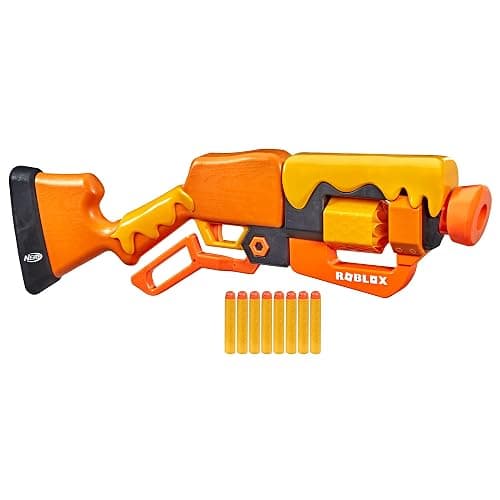 Nerf Roblox Adopt Me!: Bees! Lever Action Dart Blaster, Rotating 8-Dart Drum, 8 Elite Darts, Code to Unlock in-Game Virtual Item - Image 1