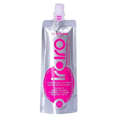 IROIRO Premium Natural Semi-Permanent Hair Color 310 Neon Pink (4oz) - Image 1