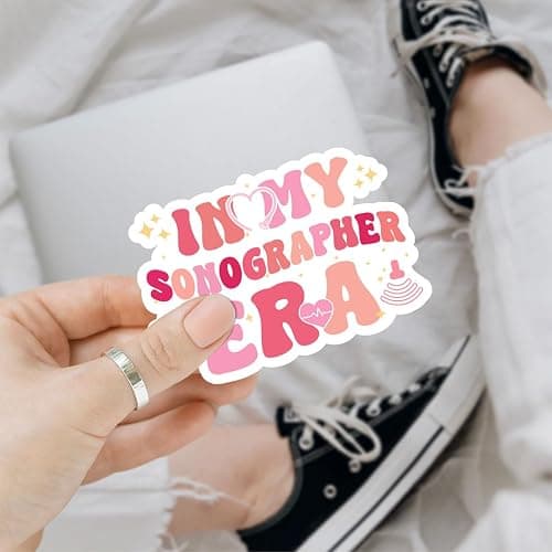 (3pcs) in My Sonographer Era Sticker, Sonographer Sticker, Sonography Stickers Die-Cut Waterproof Vinyl Stickers 3" for Laptop Water Bottle Window Phone Helmet thumbnail 2