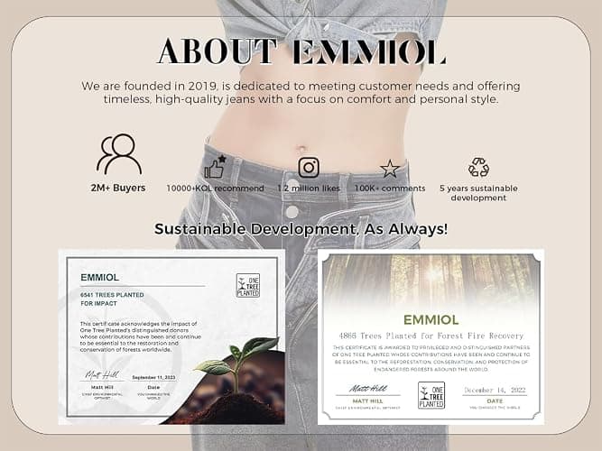 EMMIOL Women Boyfriends Hip Hop 90s Vintage Baggy Jeans Loose Denim Pants Mid-Low Waist Jeans thumbnail 3