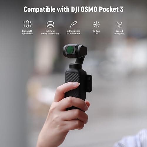 NEEWER HD CPL ND16 ND64 ND256 Filter Kit Compatible with DJI OSMO Pocket 3 Creator Combo Accessories Magnetic Action Camera Neutral Density Polarising Filter Optical Glass Aluminum Frame thumbnail 2