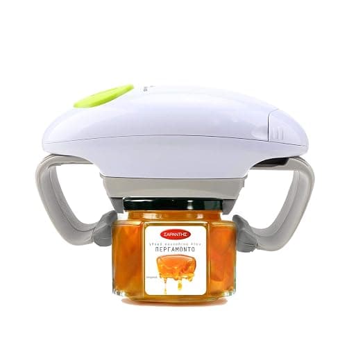 Electric Jar Opener, Kitchen Gadget Strong Tough Automatic Jar Opener For New Sealed Jars,The Hands Free Jar Opener with Less Effort to Open (White) - Image 1