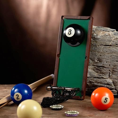 Arola Magnetic Billiard Ball Bottle Opener, Removable Metal Wall Mounted Opener with Cap Catcher Collector, Birthday Gift for Billiards Enthusiast, Beer Lovers and Men, as Kitchen Yard Bar Decoration thumbnail 3