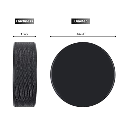Golden Sport Ice Hockey Pucks, 50pcs, Official Regulation, for Practicing and Classic Training, Diameter 3", Thickness 1", 6oz, Black thumbnail 2