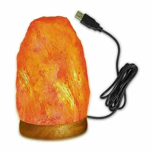 100 Percent Natural Pure Himalayan 1kg Salt Lamp Healing Ionizing Pink Crystal Rock Hand Crafted Air Purifier Home Decor, USB LED Night Light & Gifts Wooden Base Fine Quality Home Decoration thumbnail 3