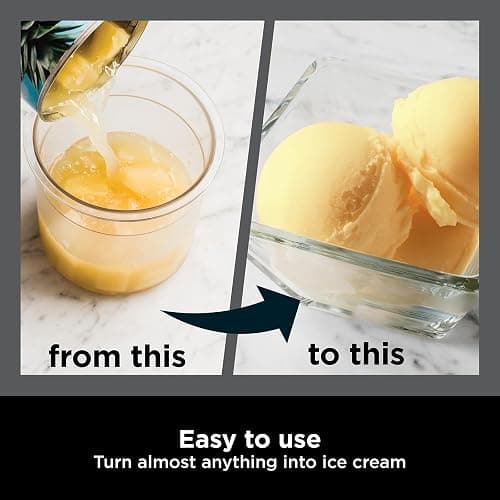 Ninja CREAMi Ice Cream Maker & Frozen Dessert Maker with 3 Tubs, 7 Programs, Makes Ice Cream, Gelato, Sorbet, Smoothie Bowl, Milkshakes and more, Black/Silver, Makes 1.4L of Ice Cream, NC300UK thumbnail 11