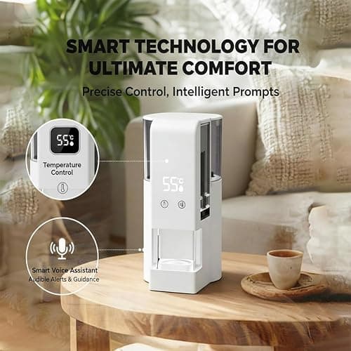 Hot Face Towel Heater Machine, Automatic Disposable Towel Warmer with Steam, 5-Second Heating, 55°C Constant Temperature, Portable Face Towel Steamer (1PC Face Towel Machine+40PCS Towels) thumbnail 4