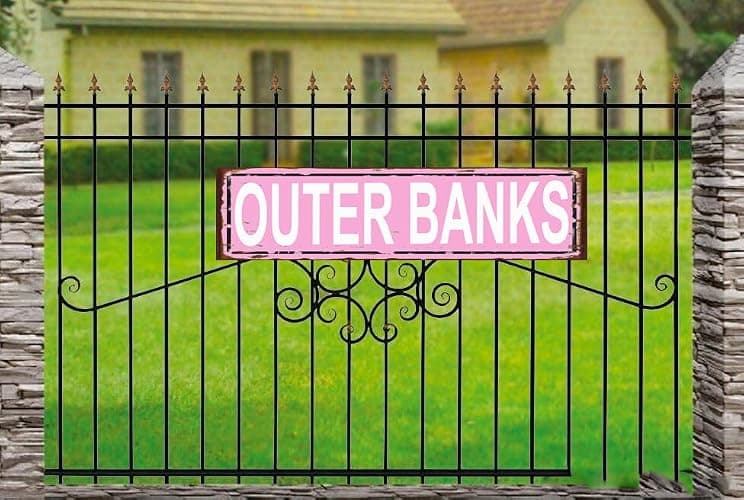 Outer Banks Sign Street Sign Retro Metal Sign for Home Bar Coffee Garden Indoor Ourdoor Decor Tin Sign Pink 16 X 4 Inch thumbnail 4