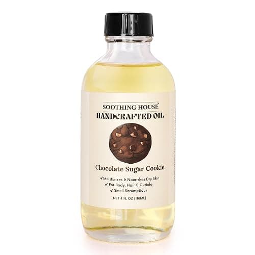 Soothing House Chocolate Sugar Cookie Body Oil: Moisturizing Body Oil for Soft, Glowing Skin with Almond & Jojoba Oil (4 fl oz) - Image 1