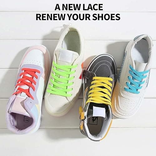 VSUDO Flat Shoe Laces for Sneakers, Shoelaces for Sneakers, Athletic Shoelaces thumbnail 5