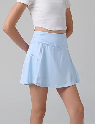 3 Pack Youth Girls Athletic Skirts with Built-in Shorts | Active Skorts, Adjustable Waist, Pockets, for Kids, Teens, Tennis, Golf, Cheer, School thumbnail 5