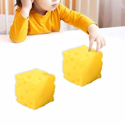 Cheese Stress Relief Soft Novelty Toy, Squishy Squeeze Cheese Block, Unbreakable Cheese Figurine Simulation Cheeses Food Squeeze Toy, 1.97 Inch Squishy Cheeses Stress Ball thumbnail 8