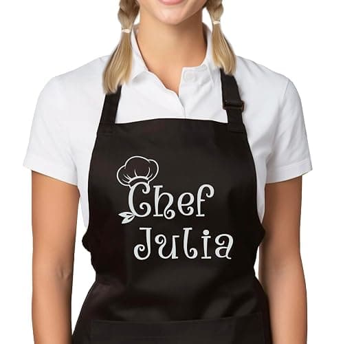 7th Hill Custom Aprons for Women and Men, Personalized Chef Apron, Personalized Kitchen Apron with Pockets, Grilling & Cooking Aprons, Delantales de Cocina para Mujer, Gifts for Chefs - Image 1
