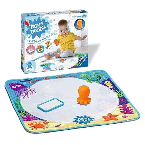 Ravensburger Aquadoodle Magic Ocean – Tapis de dessin à l’eau avec tampons – Dessin sans tache – Jeu créatif bébé dès 12 mois – 50 × 50 cm thumbnail 3