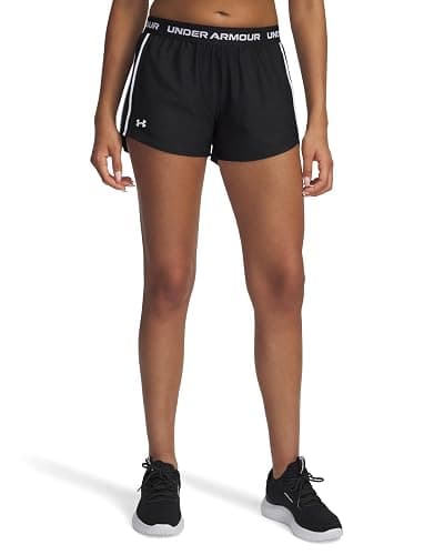 Under Armour Women's Tech Play Up Shorts - Medium - (002) Black / / White thumbnail 2