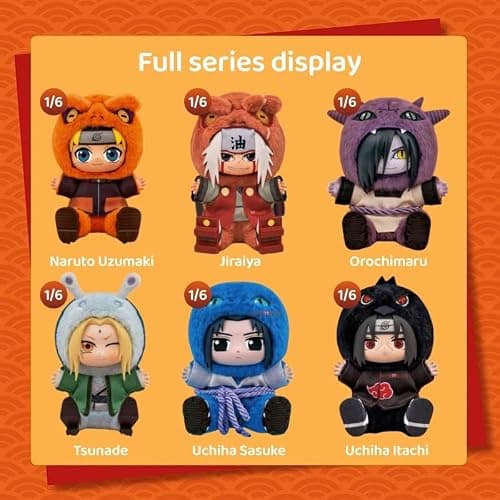 MINISO Naruto Shippuden × Cute Beasts Sitting Party Series Figure Blind Box, Collectible Ornament, Cartoon Theme, Multicolor thumbnail 5