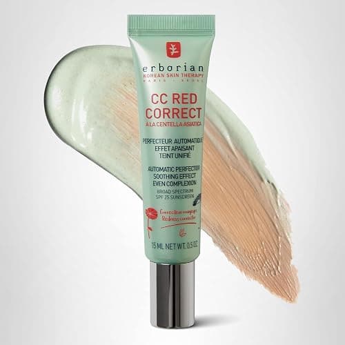 Erborian CC Red Color Correcting SPF 25 Green Pigment Cream, Neutralizes Redness, Calms Skin, Lightweight, Tone‑Perfecting Primer, Korean Skincare thumbnail 9