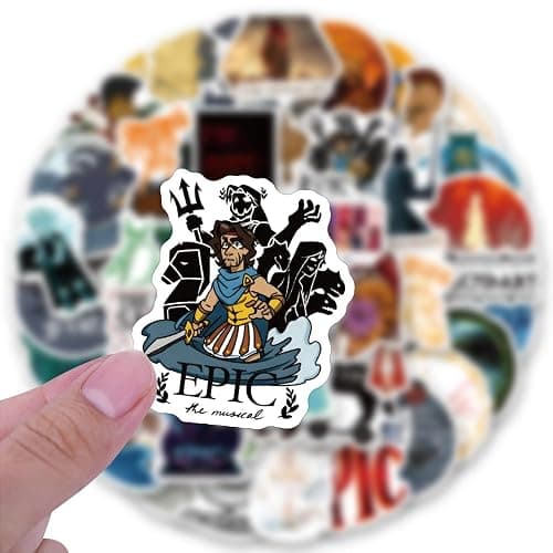 57PCS Epic The Musical Stickers Pack Vinyl Aesthetics Stickers for Scrapbooking, Diary, Laptop, Bumper, Skateboard, Water Bottle, Computer, Phone, Cartoon, Hard hat, Car Sticker and Decals thumbnail 3