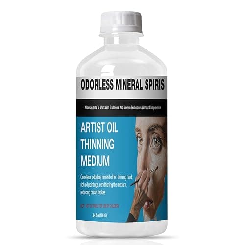 Odorless Paint Thinner for Oil Painting - Oil Painting Thinner - Artist Paint Thinner - for Thinning Oils, Artists - 3.4oz - Image 1