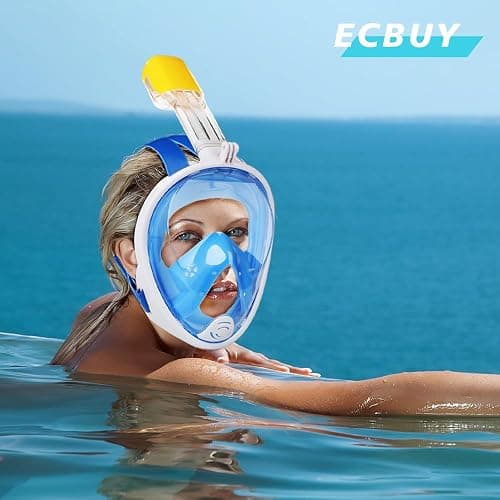 Snorkel Mask Full Face Snorkeling Gear with Anti-Fog and Leakproof Set for Adult and Kids thumbnail 8