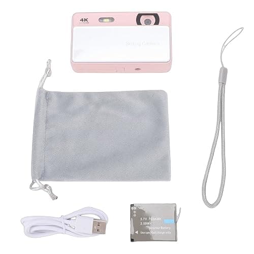 Decumeby 4K Sliding Digital Camera, 64MP HD Auto Focus 16X Zoom Retro CCD Camera with 2.8 Inch Screen, Vlogging for Photography and Video (Pink) thumbnail 7