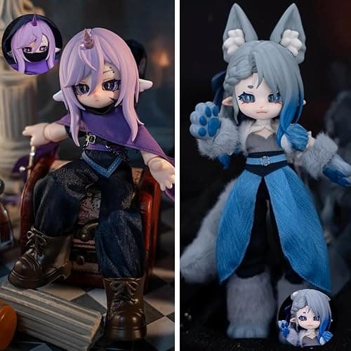 niannyyhouse BJD Blind Box Figurines, Dedicated to Luna Series, 1/12 Scale, Ball Jointed Doll with Clothes, Action Figure Collectable (6PCs) thumbnail 4