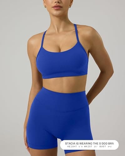 PAVOI ACTIVE Yoga Racerback Bras for Women - Buttery Soft Low Support Scoop Neck Y-Back Thin Strap Sports Bra - FlexFlow thumbnail 5