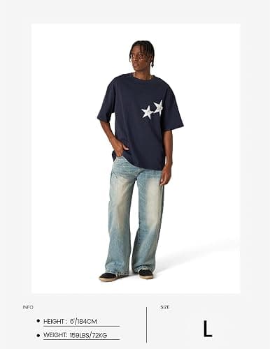 Aelfric Eden Star Graphic Tees Unisex Oversized Tshirts Casual Summer Baggy Streetwear Tops thumbnail 4