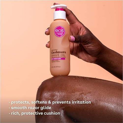 eos Cashmere Shave Oil Pink Champagne Moisturizing Soothes Prevents Irritation Razor Burn Bikini Area Approved 6 fl oz thumbnail 4