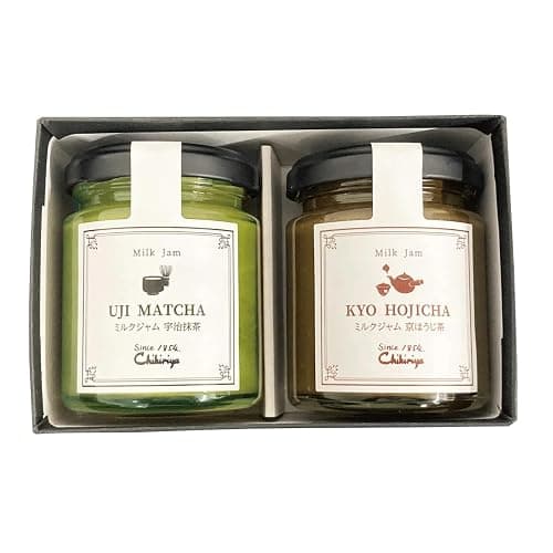 Chikiriya Premium Japanese Milk Jam Gift Box, Uji Matcha and Hojicha, 110g Each, Made with Hokkaido Milk - Image 1