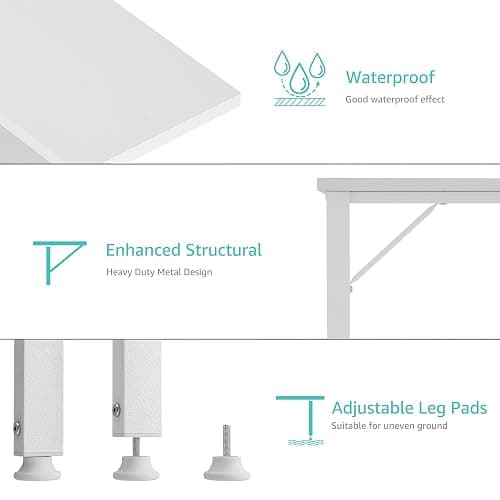 Lufeiya White L Shaped Computer Desk with Power Outlet Shelves, 40 Inch Small Reversible Corner Desk for Small Space Home Office, L-Shaped Desk PC Desks, White thumbnail 8