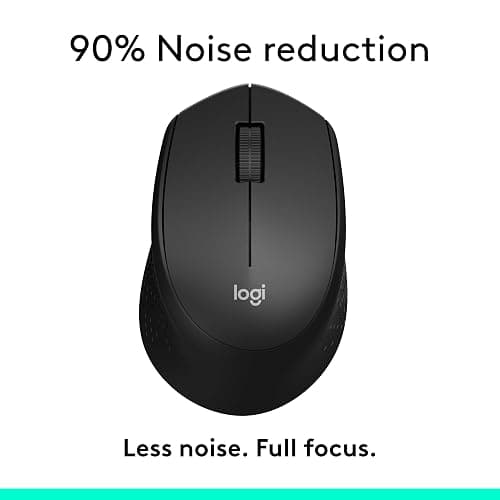 Logitech M330 SILENT Wireless Mouse, 2.4GHz with USB Receiver, Optical Tracking, Quiet & Lightweight, Long Battery Life, for PC, Mac, Laptop, Chromebook - Black thumbnail 2