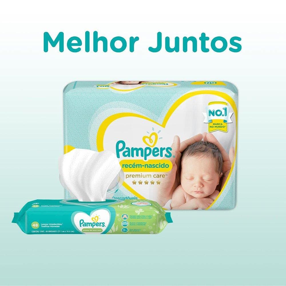 Kit Fralda Pampers Premium Care Recém Nascido com 80 unidades - Até 4kg thumbnail 4