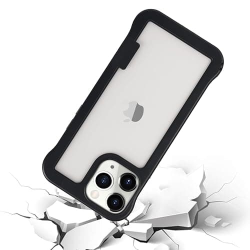 LUVI Compatible with iPhone 14 Pro Max Bumper Frame Case Frameless Cooling Heat Dissipation No Backplate Protection Fashion Shockproof Cover for Girls Women Man Black thumbnail 7
