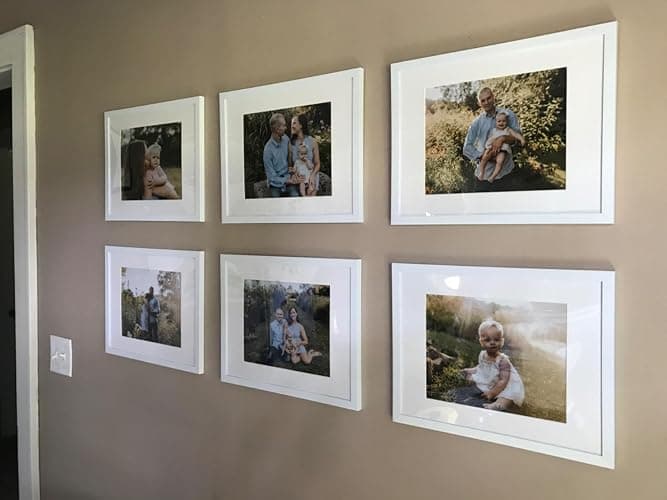 upsimples 11x14 Picture Frame Set of 5, Display Pictures 8x10 with Mat or 11x14 Without Mat, Wall Gallery Photo Frames, White thumbnail 7