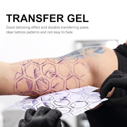 Tattoo Stencil Transfer Gel Solution, 150ml Professional Tattoo Stencil gel Fresh Stuff Stencil Transfer Cream Gel for Tattooing Tranfer Paper Machine Soap tattoo Supplies - Clear & Long-Lasting thumbnail 5