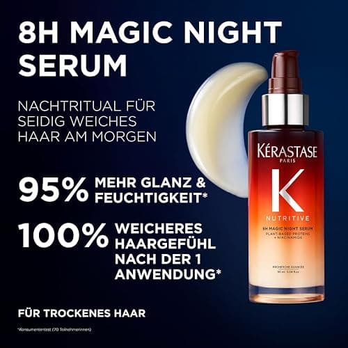 Kérastase Nutritive 8H Magic Night Serum, Nachtserum für normales bis leicht trockenes Haar, Pflegend und glättend für mehr Glanz und Geschmeidigkeit, Ohne Parabene thumbnail 5
