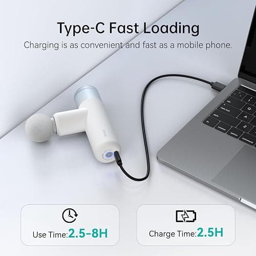 opove M3 Mini Massage Gun for Back Pain Relief, with Facial Mode, 7mm Amplitude, 4 Vibration Levels Ultralight Portable and Rechargeable Fascia Gun Active Recovery Women Presents thumbnail 8