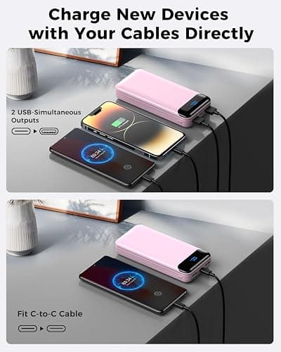 Enerwow Power Bank, 27000mAh Portable Charger PD3.0 QC4.0 Fast Charging, Battery Pack Phone Charger with USB C (In & Out), Powerbank with LED Display for iPhone, Huawei, Tablets thumbnail 3