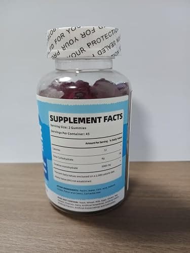 ElevateLife Creatine Monohydrate Gummies for Men & Women, Chewables Creatine Monohydrate for Muscle Strength, Muscle Builder, Energy Boost, Pre-Workout Supplement(90 Count)-Blueberry thumbnail 4